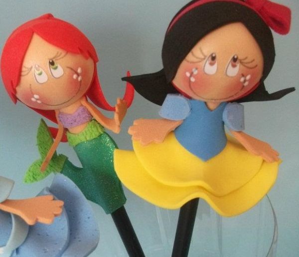 ponteira da Branca de Neve e Peq. Sereia
