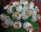 Buquet de botão de rosas brancas